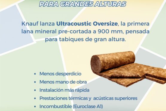 Knauf lanza Ultracoustic Oversize: la lana mineral que faltaba en el mercado