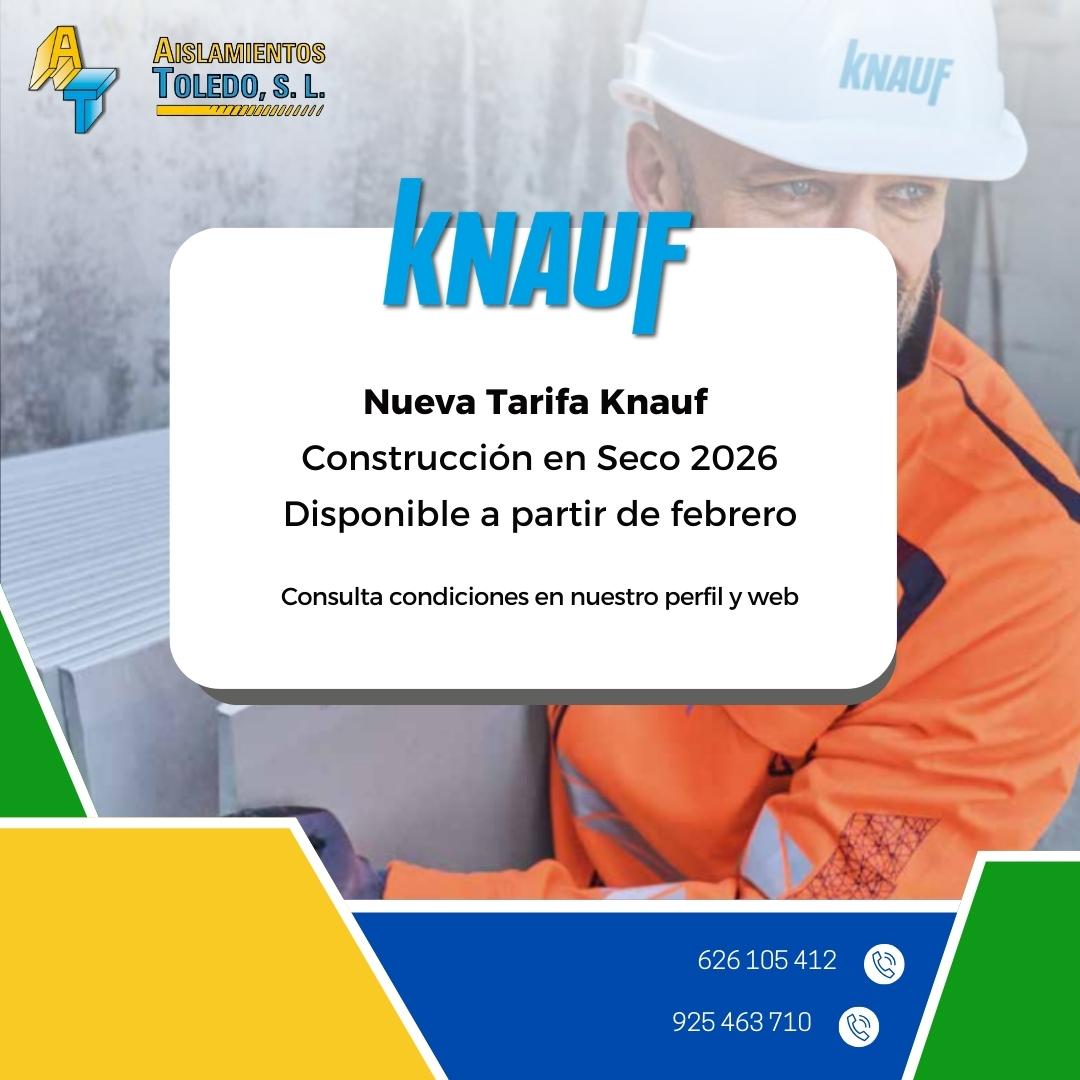 Nueva Tarifa Knauf Construcción en Seco 2026